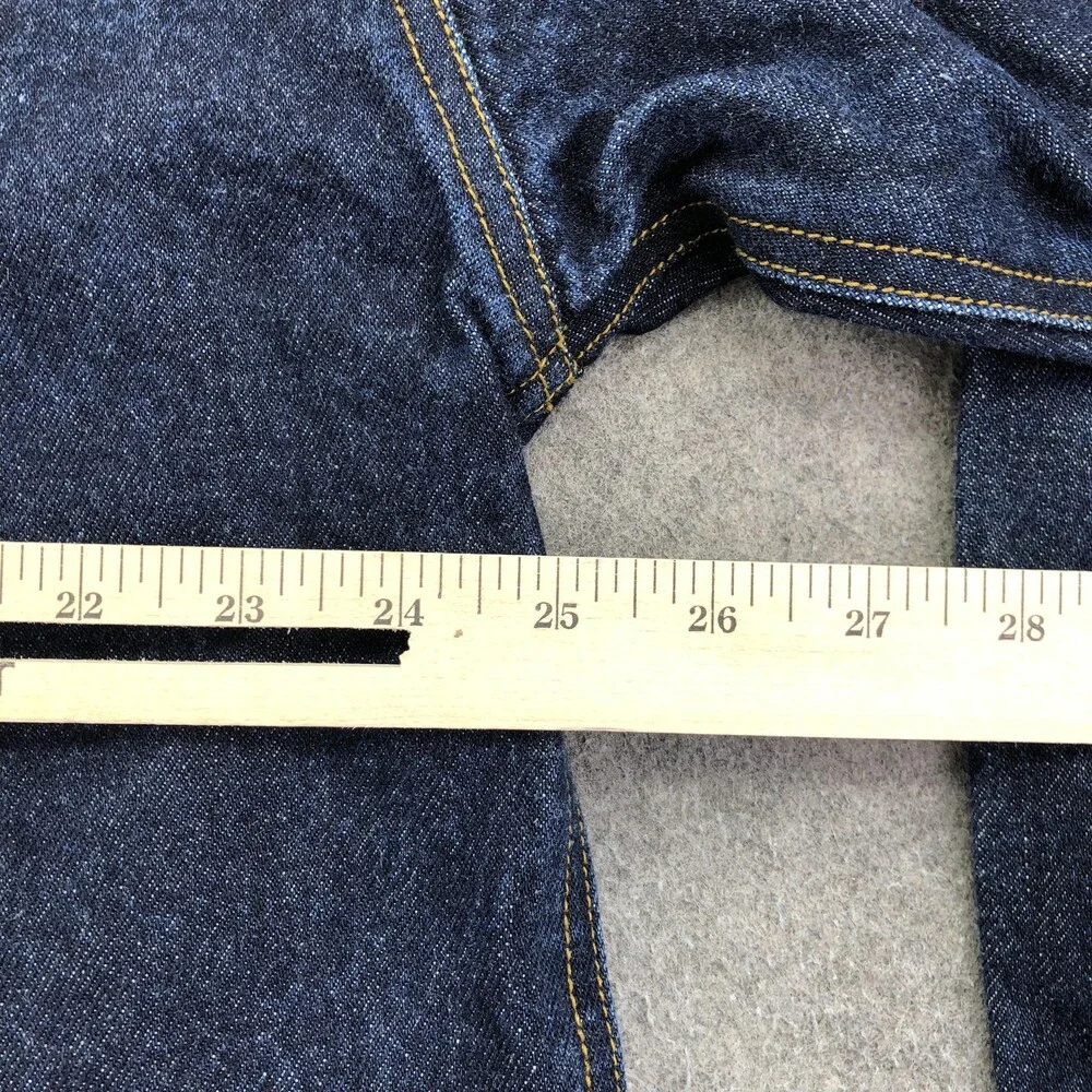 Vintage Trust USA Jacket Mens 2XL Blue Denim Long Button Chore Hong Kong
